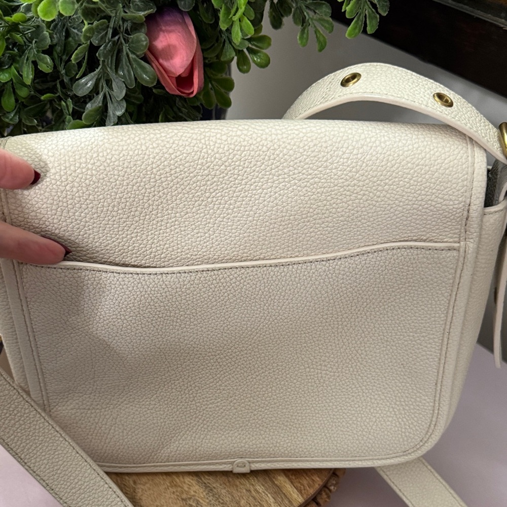 Coach Limited Edition Rambler’s Legacy Bag Elegant Cream Pebbled Leather - Picture 3 of 11